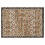 Large Area Rug 9 x 12 ft Anti-Skid Tear-Resistant Floor Mat Vintage Brown Green-T3342P479462
