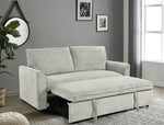 78 Inch 3 in 1 Convertible Sleeper Sofa Bed, Modern Fabric Loveseat Futon Sofa Couch w/Pullout Bed, Small Love Seat Lounge Sofa w/Reclining Backrest, Furniture for Living Room,Light Grey W1417P163495-djyc