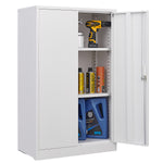 Metal Storage Cabinet with Locking Doors and Adjustable Shelf, Folding Filing Storage Cabinet , Folding Storage Locker Cabinet for Home Office,School,Garage, White W124757865-djyc