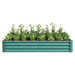 Raised Garden Bed Outdoor, 6×3×1ft , Metal RaisedRectangle Planter Beds for Plants, Vegetables, and Flowers - Green W84091003-djyc