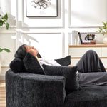 55''L Chenille Sponge single sofa,No Assembly Required,Fluffy Modern Sleeper Chair for Living room, Bedroom, Lounge and Projection Room(Not a swivel chair.) W834P221028-djyc