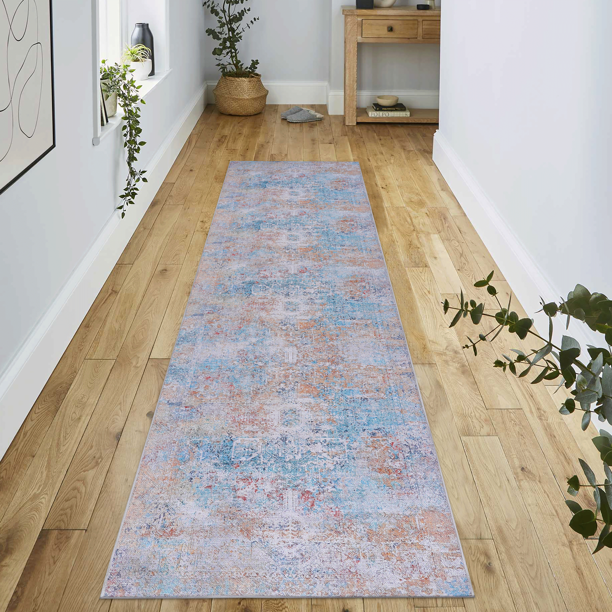 MAVAL Yellow Washable Rug 2'6'' x 10' Runner Rug (Yellow, 2'6'' x 10')-B189P189057