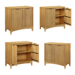 Storage Cabinet with 2 Doors and Adjustable Shelves, Kitchen Cabinet , Wooden Buffet Cabinet for Living Room, Bedroom, Dining Room,Natural W1998131738-djyc