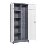 Metal Storage Cabinets,Cleaning Tool Cabinet with Locking Door, Tall Broom Tool Organizer and Storage, Large Storage Cabinet for Kitchen, Pantry, Office, Shop W328P193781-djyc