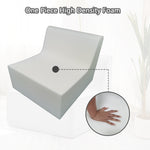 Fireside Chair, Lazy Floor Sofa Couch, Large Bean Bag Chair for Adults with High Resilience Foam for Living Room, Bedroom and Office, Velvet Fabric, Gray W1998P195215-djyc