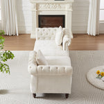 81-inch Chenille Face-to-face Chaise Lounge with Two Pillows,Nailhead trim,Button Tufted Design and Rolled Arms for Lounge, Living room and Office W834S00315-djyc