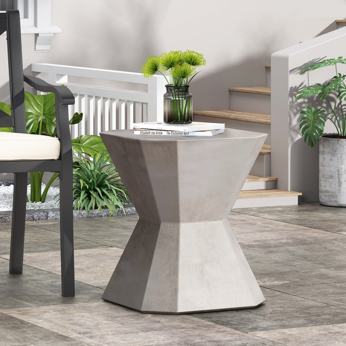 Outdoor LightWeight Concrete Side Table 73453-djyc