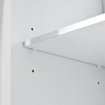 Retro Mountain Wood 47"D Kitchen Island with Drop Leaf, Farmhouse Kitchen Island on Wheels with Internal Storage Rack, Rolling Kitchen Cart with Towel Rack for Living Room, Kitchen, Dining Room(White) WF315658AAW-djyc