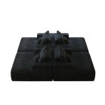 55-inch Chenille Sponge Sofa Lounge Chair,No Assembly Required,Fluffy Modern Sleeper Chair for Indoor Living Room Bedroom W834P221019-djyc