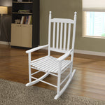 wooden porch rocker chairWHITE, without mat W49520605-djyc