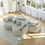 54''L Chenille Sponge single sofa,No Assembly Required,Fluffy Modern Sleeper Chair for Living room, Bedroom, Lounge and Projection Room W834P221045-djyc