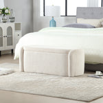 House Hold Storage Ottoman,Bedroom End Bench,Upholstered Fabric Storage Ottoman with Safety Hinge, Entryway Padded Footstool, Ottoman Bench for Living Room & Bedroom (Beige) W1588P194714-djyc