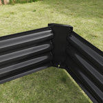 Raised Garden Bed Outdoor, 6×3×1ft , Metal RaisedRectangle Planter Beds for Plants, Vegetables, and Flowers - Black W84091002-djyc