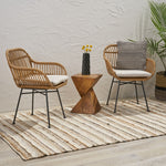Rodney Woven Faux Rattan Chairs with Cushions (Set of 2) 65036.00LBRN-djyc