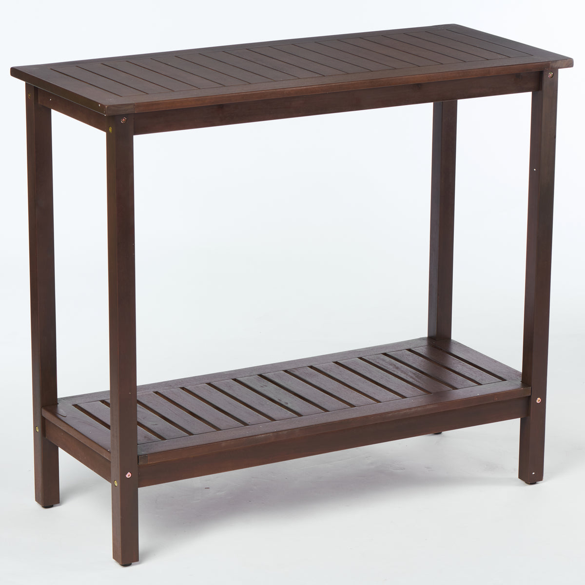 Wooden Workstation for Garden Balcony Garage,Acacia Console Potting Table Brown