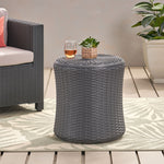 Weather-Resistant Outdoor Side Table with Storage – Stylish & Functional Design 67932.00DGRY-djyc