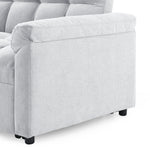 Loveseats Sofa Bed with Pull-out Bed,Adjsutable Back,Light Grey W487109970-djyc