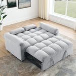 Loveseats Sofa Bed with Pull-out Bed,Adjsutable Back,Light Grey W487109970-djyc