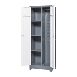 Metal Storage Cabinets, Cleaning Tool Cabinet with Locking Door, Tall Broom Tool Organizer and Storage, Large Storage Cabinet for Kitchen, Pantry, Office, Shop W328P193782-djyc