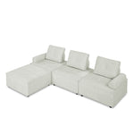 L-Shape Modular Sectional Sofa, DIY Combination, Chenille W487S00185-djyc