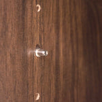 K&K Kitchen Island with Trash Can Storage Cabinet, Kitchen Cart with Drop Leaf, Spice Rack, Towel Rack and Drawer, Rolling Kitchen Island on Wheels with Adjustable Shelf, Walnut Brown WF326381AAZ-djyc