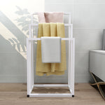 Metal Freestanding Towel Rack 3 Tiers Hand Towel Holder Organizer for Bathroom Accessories, White W840100843-djyc