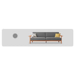 Elegant Multi-Tone Sectional Sofa with Durable Cotton Corduroy - Beige, Green, Gray & Light Brown Upholstery, Cherry & Ash Wood Accents fcp-1300