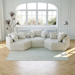 54''L Chenille Sponge single sofa,No Assembly Required,Fluffy Modern Sleeper Chair for Living room, Bedroom, Lounge and Projection Room W834P221045-djyc