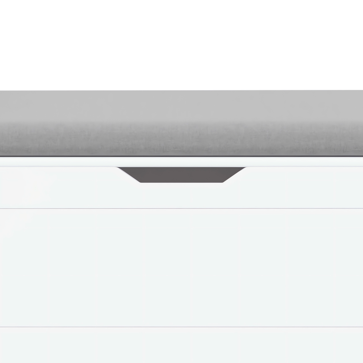 Kids Toy Box Chest, White Rubber Wood Toy Box for Boys Girls, Large Storage Cabinet with Cushion Seat Bench/Flip-Top Lid/Safety Hinge, Toy Storage Organizer Trunk for Nursery, Playroom W808P166755-djyc