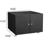 Office furniture Copier Cabinet BLACK 2 door steel copier stand mobile pedestal file Printer Stand W1247131618-djyc