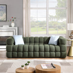 84.3 length ,35.83' deepth ,human body structure for USA people,marshmallow sofa,boucle sofa ,3 seater, OLIVE GREEN BOUCLE W1099S00076-djyc