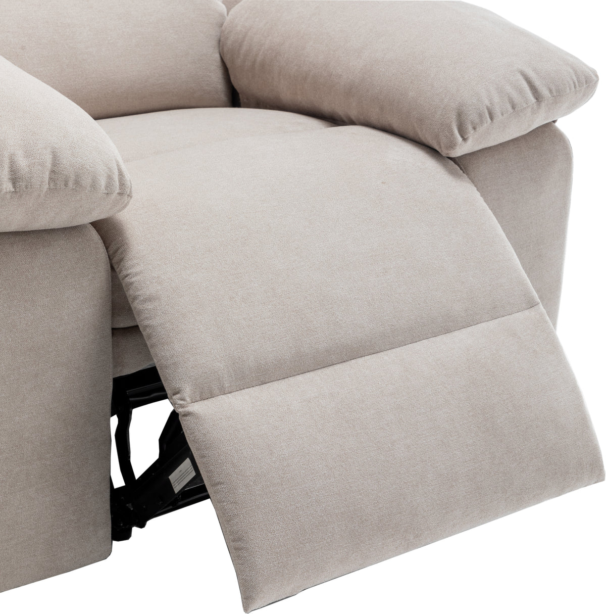 Power Recliner Chair with Adjustable Massage Function, Velvet Electric Power Chair for Elderly with One Side Pockets, Recliner Chair with Heating System for Living Room,Beige W1998120244-djyc