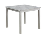 5 Piece Wooden Dining Table Set, Kitchen Table Set with a Square Table and 4 Upholstered Chairs, Wooden Dining Room Table with Crystal Decoration and Chairs Set for Kitchen, Dining Room, Silver grey W1998S00042-djyc