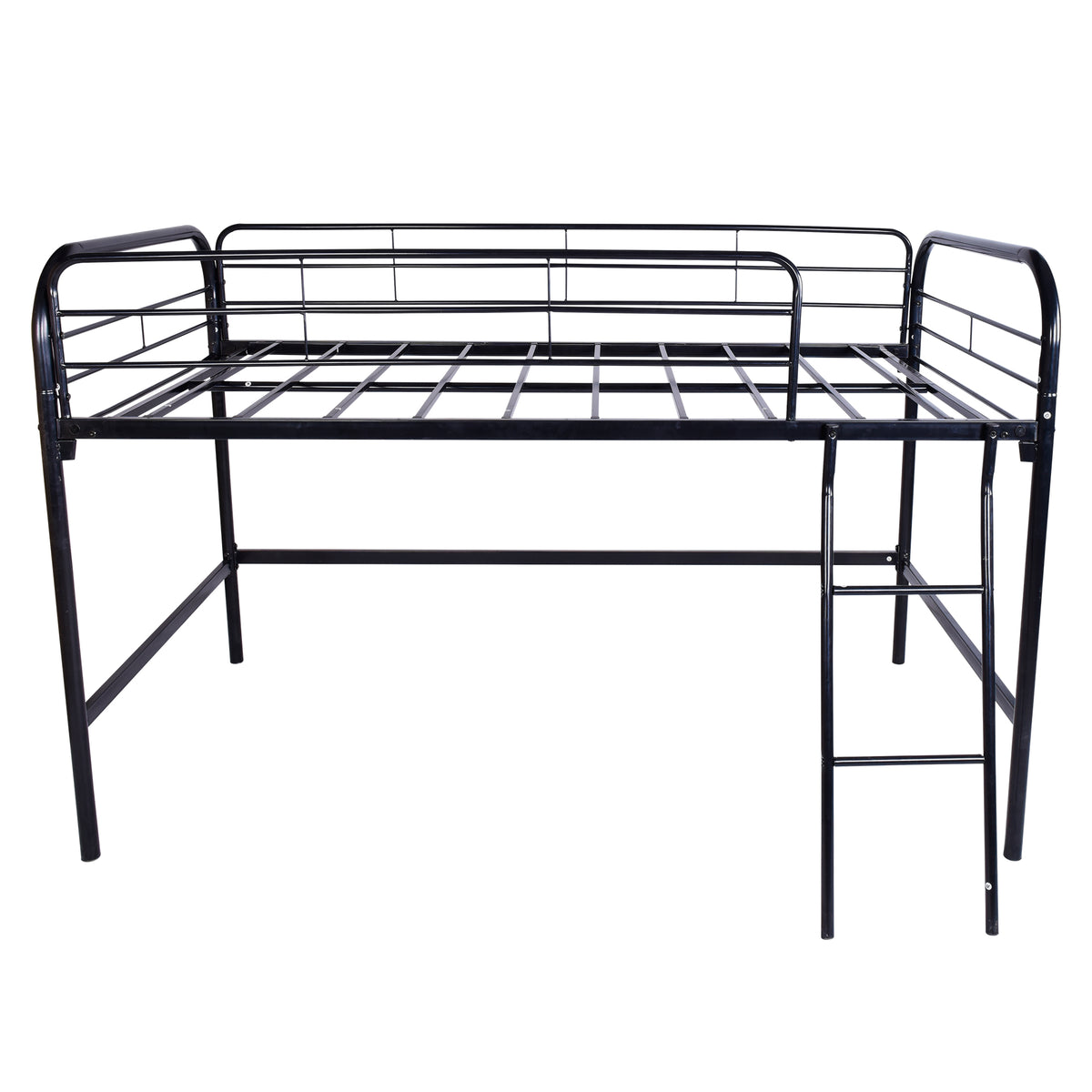 Metal Twin Loft Bed , Twin Size High Loft Bed Black W84041894-djyc