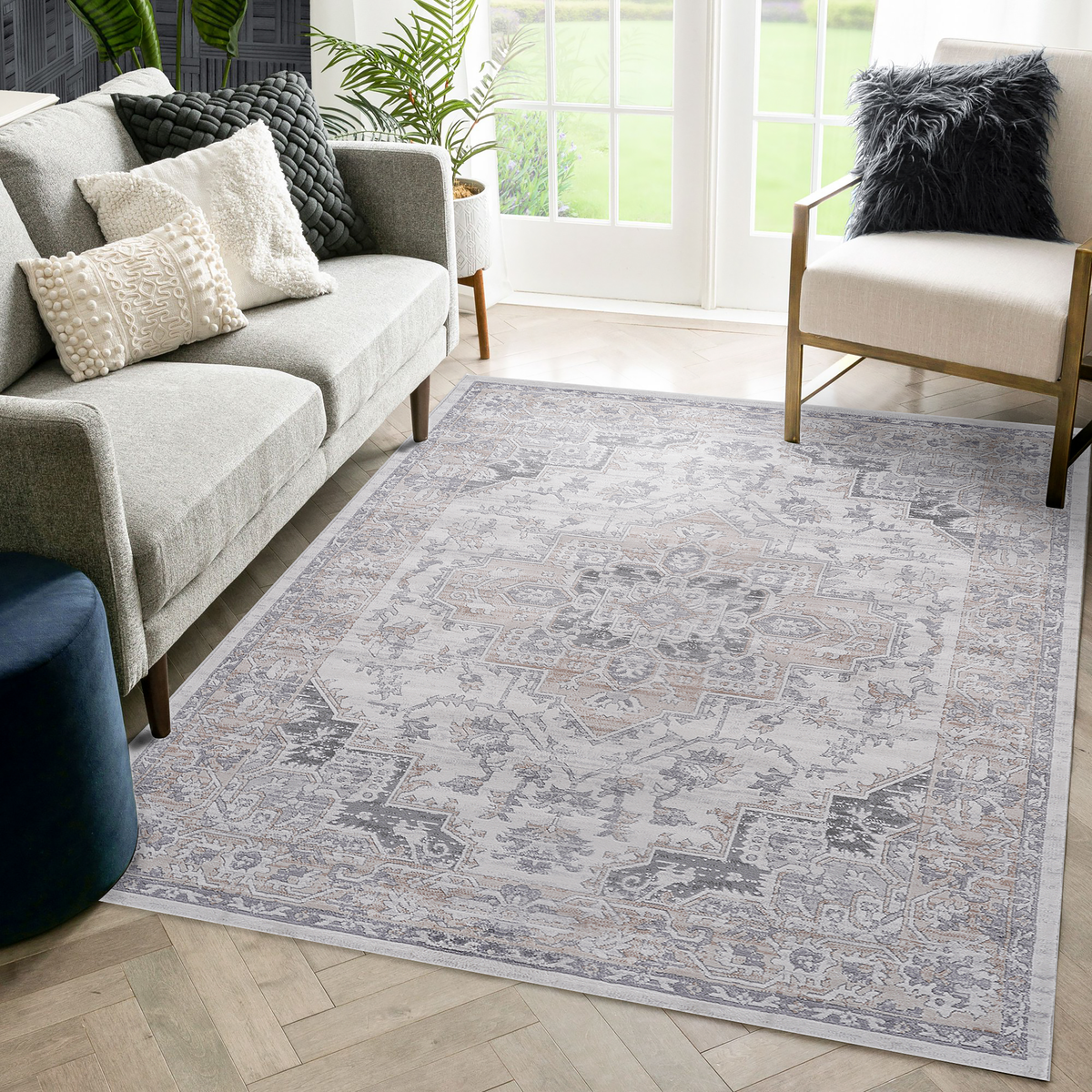 MARFI Collection 8X10 Ivory / Beige / Oriental Area Rug-B189P183498