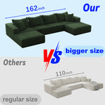 Oversized sponge cloud sofa,Modern Upholstered Sectional Sofa Couch Set,Modular 162" L Shaped Sectional Living Room Sofa Set With 6 Pillows,Free Combination Sofa Couch for Living Room,Bedroom W834S00326-djyc