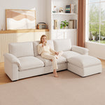 Cloud Couch Sectional for Living Room L Shaped Couch Modular Sectional Sofa Chenille Fabric for Apartment-W1359S00062