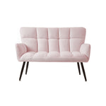 52'' Small Loveseat Sofa, Couch 2-Seater with Quilting Backs for Living Room, Bedroom and Small Space(COLOR:PINK) W1669P175415-djyc
