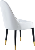 Modern Leather Dining Chair Set of 2, Upholstered Accent Dining Chair, Legs with Black Plastic Tube Plug W1311P179207-djyc