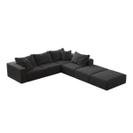 Oversized sponge cloud sofa,Modern Upholstered Sectional Sofa Couch Set,Modular 162" L Shaped Sectional Living Room Sofa Set With 6 Pillows,Free Combination Sofa Couch for Living Room,Bedroom W834S00327-djyc