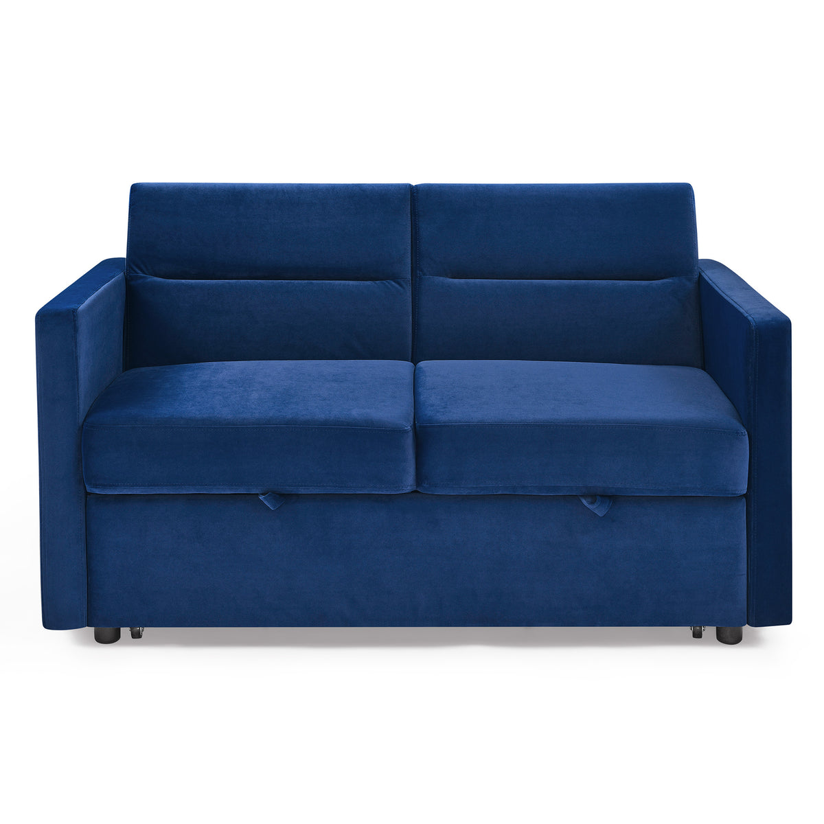 Loveseats Sofa Bed with Pull-out Bed,Adjsutable Back and Two Arm Pocket,Blue (54.5"x33"x31.5") W48766864-djyc