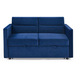 Loveseats Sofa Bed with Pull-out Bed,Adjsutable Back and Two Arm Pocket,Blue (54.5"x33"x31.5") W48766864-djyc