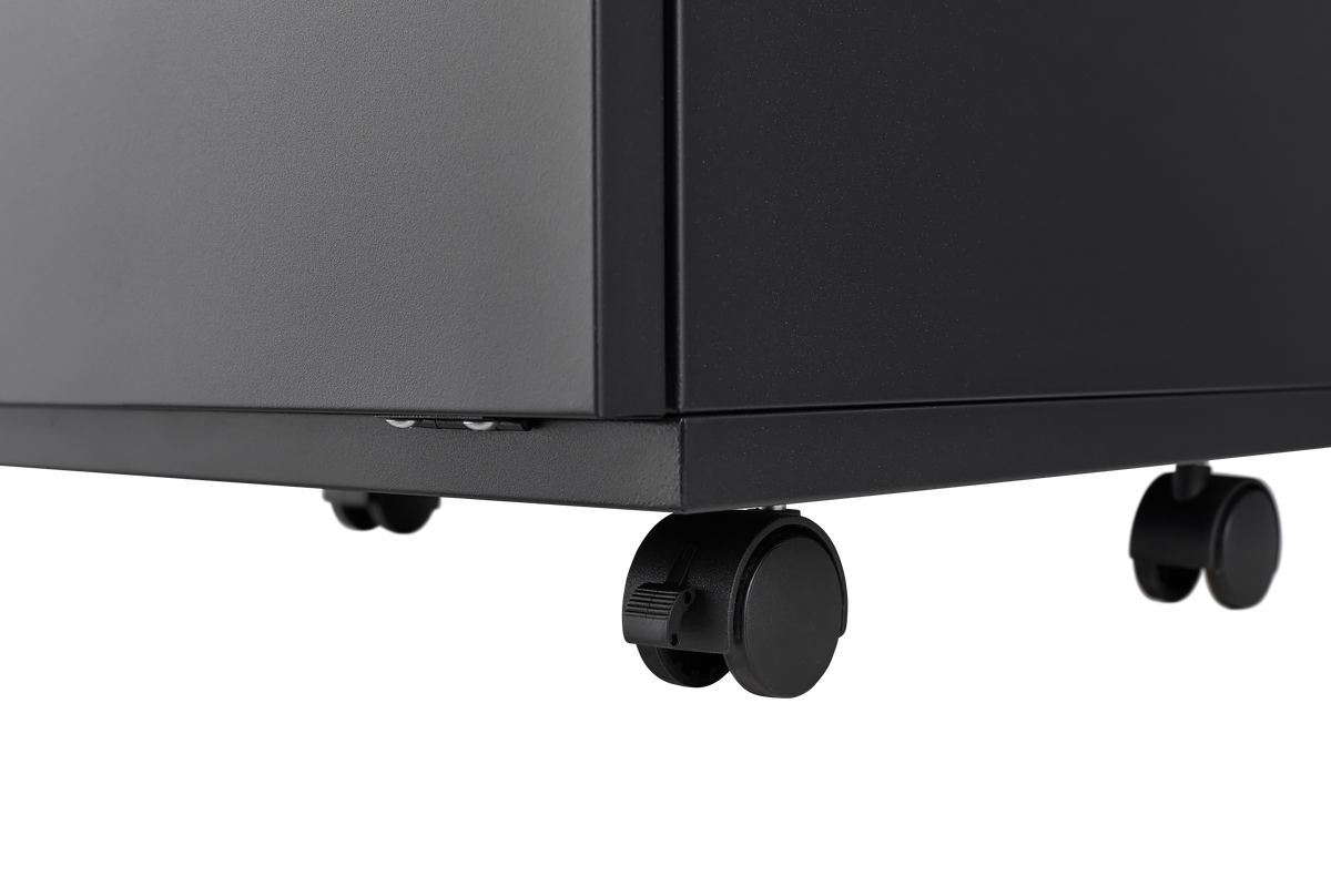 Office furniture Copier Cabinet black 2 door steel copier stand mobile pedestal file Printer Stand W1247P160443-djyc