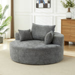 55'L Chenille Sponge single sofa,No Assembly Required,Fluffy Modern Sleeper Chair for Living room, Bedroom, Lounge and Projection Room(Not a swivel chair.)-W834P431181