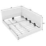 Full Size Upholstered Tufted Bed Frame, Sofa Bed Frame with Comfortable Backrest and Armrests, Full Size Bed for Bedroom, Living Room,Velvet, Beige(80.5''*59''*30.5'') W487S00223-djyc