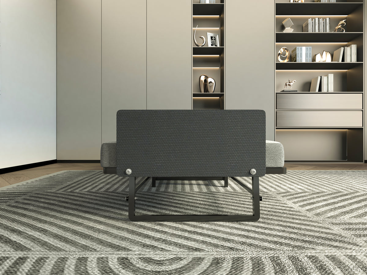 Metal Folding Bed Frame with Foam Mattress of Pockets, Easy Storage and Movable with 4 Castors W1960P162794-djyc