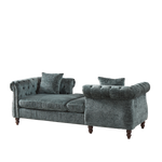 81-inch Chenille Face-to-face Chaise Lounge with Two Pillows,Nailhead trim,Button Tufted Design and Rolled Arms for Lounge, Living room and Office W834S00318-djyc