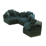 54''L Chenille Sponge single sofa,No Assembly Required,Fluffy Modern Sleeper Chair for Living room, Bedroom, Lounge and Projection Room W834P221041-djyc