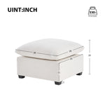 26*26' Ottoman Module for Modular Sectional Sofa,Wide Seat,Chenille,2 Colors WF321079AAA-djyc