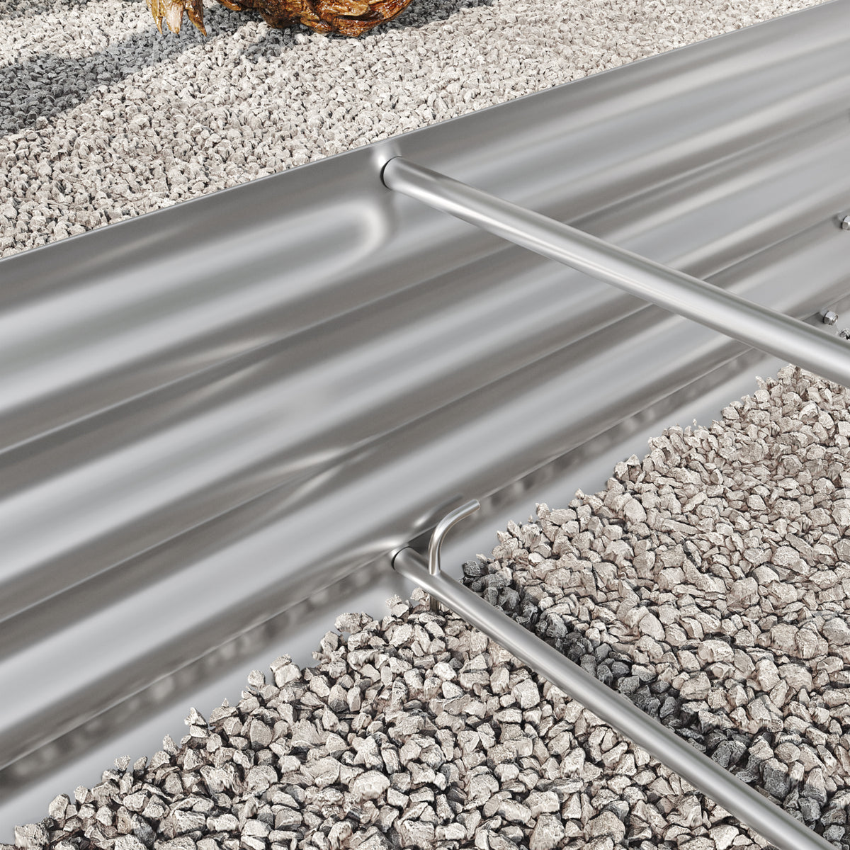 Raised Garden Bed Outdoor, Oval Large Metal Raised Planter Bed for for Plants, Vegetables, and Flowers - Silver W840101952-djyc